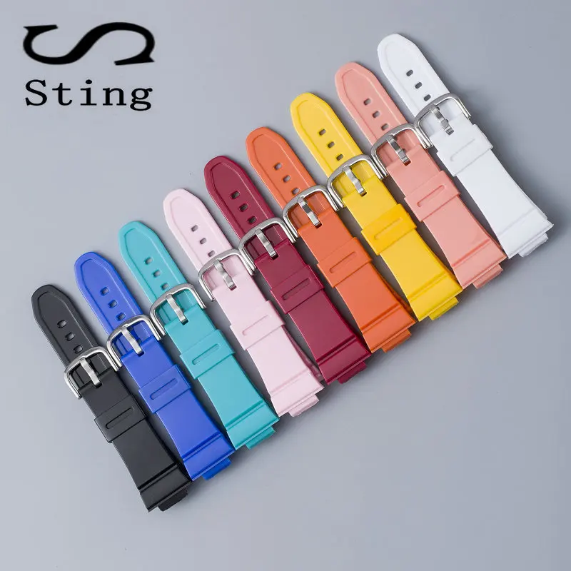 

Sting Strap 14 MM Watch Band Strap for BABY-G Watches Strap Accessories Men&Women Rubber Belt Wristband Bracelet Waterproof
