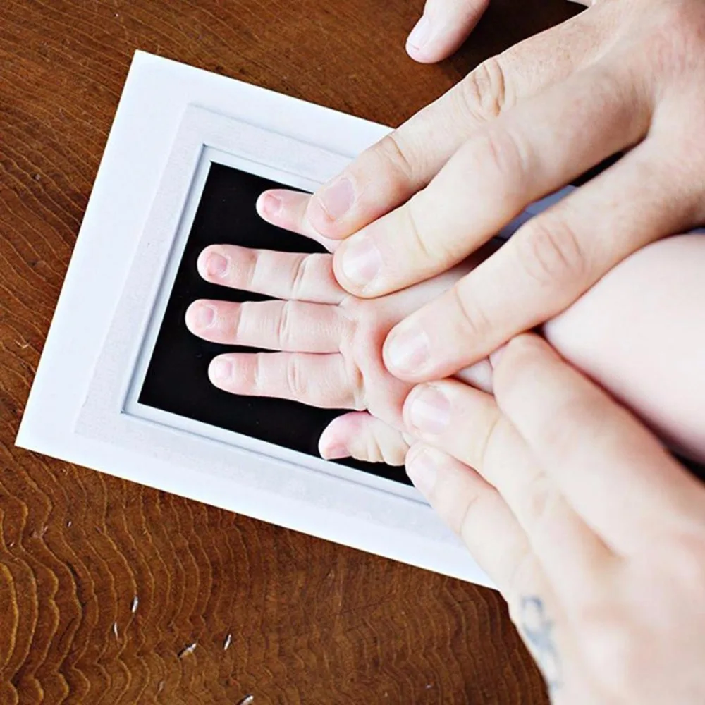 Baby Care нетоксичные отпечаток руки ребенка след отпечаток комплект Детские сувениры литья новорожденных штемпельная подушка для отпечатка