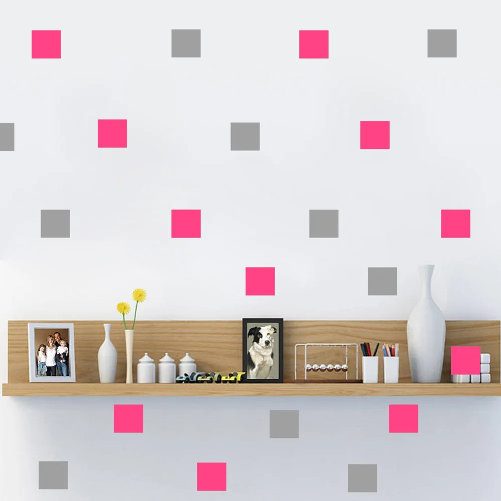 

5cmx5cm Square Wall Decal Home decor Party Decor Nursery Wall Decals Wall Stickers For Kids Room Free shipping