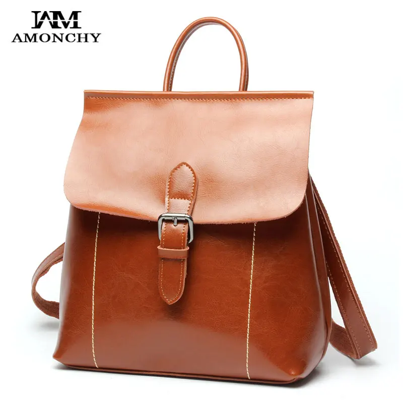 2017 New Arrival 100 Genuine Leather Backpack Women Natural Cowhide Backpacks Designer Ladies Backpacks Casual Shoulder