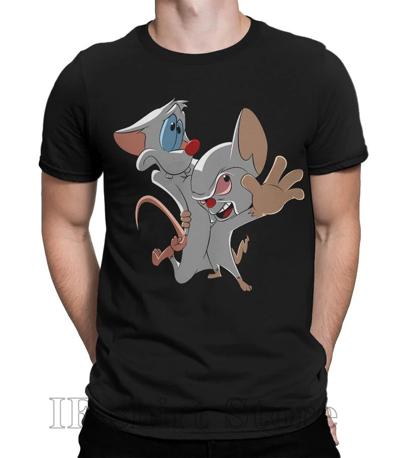 

Pinky And The Brain Original Art T-Shirt Men WoMen Kids All Sizes 100% cotton funny print tshirt men women shirts