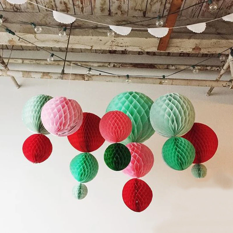 Multi Colors Paper Lantern Ball Tissue Party Wedding Birthday Hanging Decor 20cm
