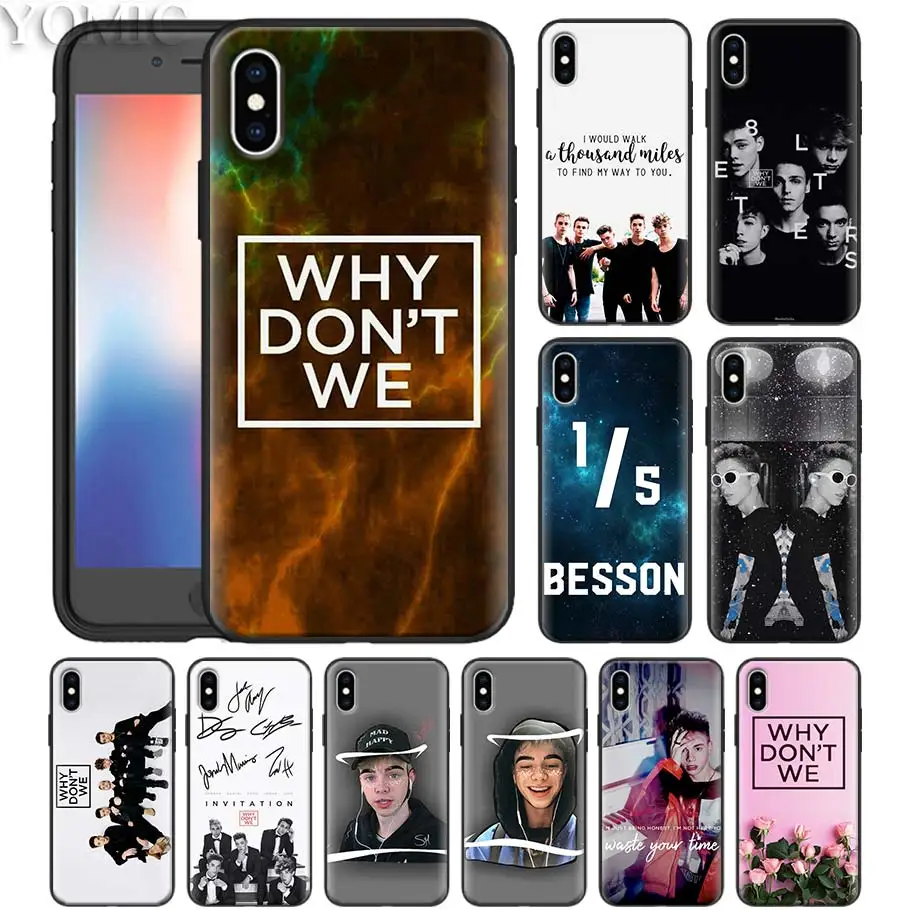 

Why Dont Do Not We WDW Phone Case for iPhone XS 7 8 Plus 6 6s Plus XR XS MAX 5 5S Black Silicone Soft Case Cover