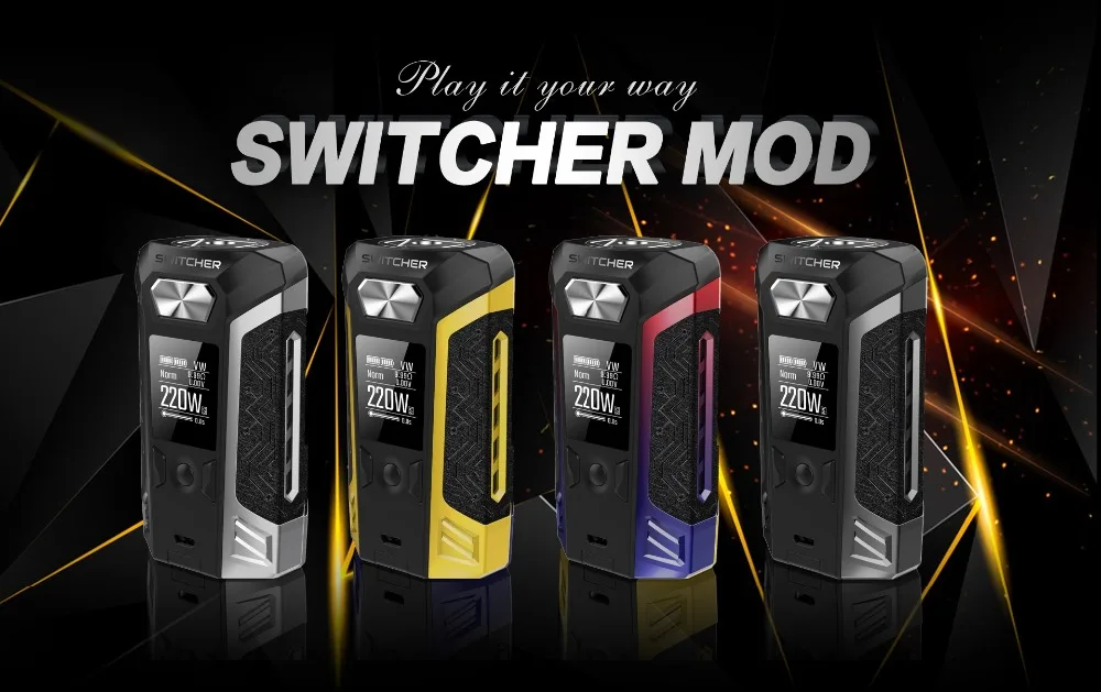 Original Vaporesso Switcher TC Box Mod 220W Electronic Cigarette Vape Box Mod for NRG Tank Atomizer (2)
