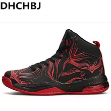 Мужская баскетбольная обувь высокие кроссовки женская уличная спортивная обувь корзина Hombre дышащие ботильоны с воздушной подушкой Черный