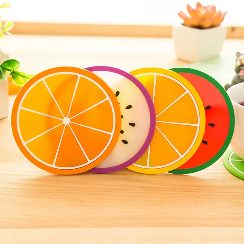 

1pc Reusable Hear-resistant Coaster Multi-pattern Silicone Cup Pad Durable Slip-resistant Cup Placemat Pad Kitchen Gadgets