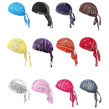 

Fashion Unisex Amoeba Pattern Turban Cap Men Women Sport Bandana Ethnic Wrap Hair Accessories