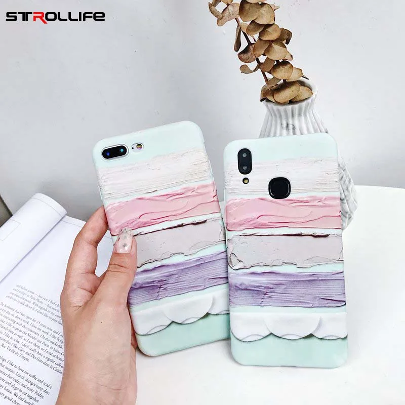 Stelllife Модный Цветной чехол для iPhone X XS Max XR INS style iphone 8 6s 7 6 Plus художественный мягкий |
