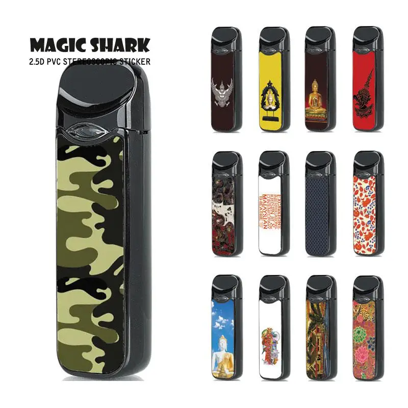 

Magic Shark Buddha Statue Eagle PVC Sticker Wraps Film for Smok Nord Case Cover for Smok Film 061-079