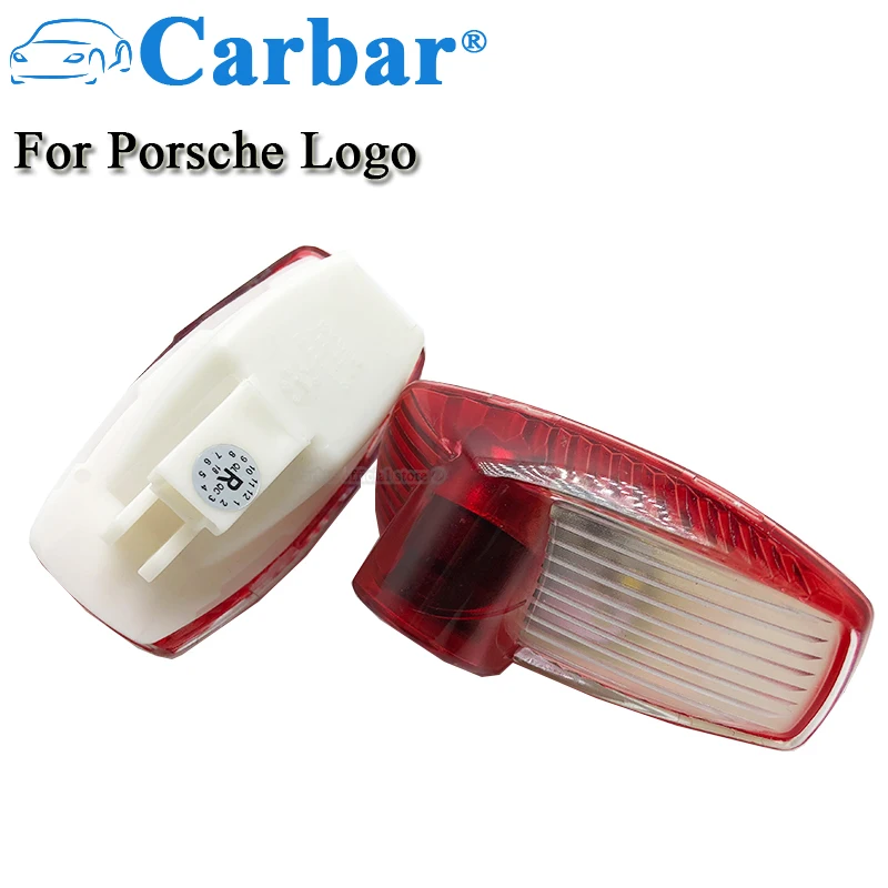 

Carbar# Car LED Courtesy Welcome Light Door Logo Projactor Lamp for Porsche Panamera Boxster Cayman 911 LED Projector Logo lamps