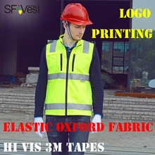 SFVEST светоотражающий жилет для строителя Оксфорд 3 м SCOTCHLITE ленты мотоциклетный жилет с ID карманами Мужская