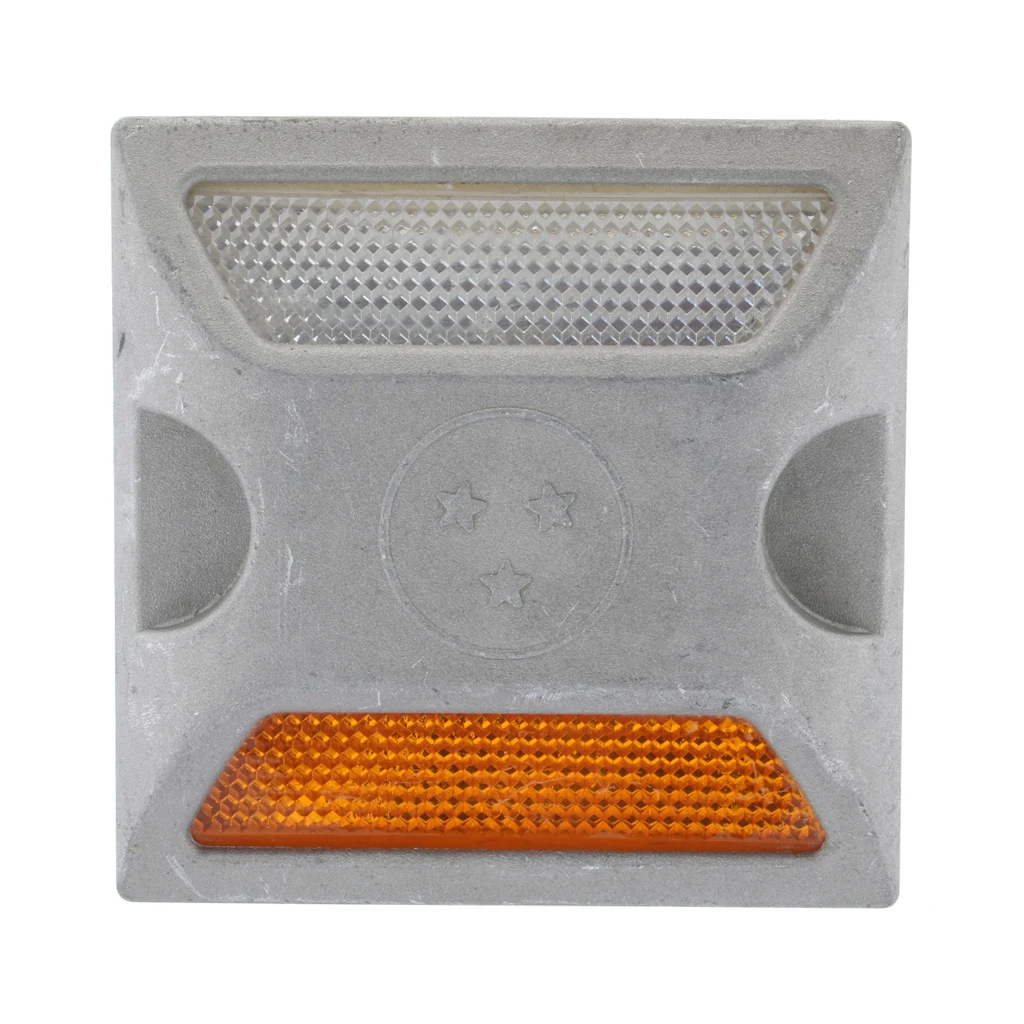 Aluminum Road Pavement Marker, Commercial Grade Reflective Road Stud, Silver