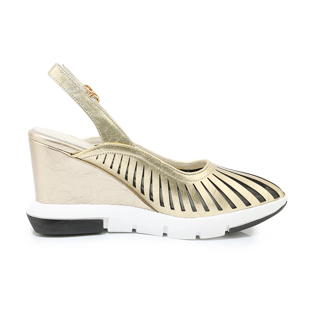 KarinLuna/; роскошные сандалии из натуральной кожи для отдыха; женская обувь; женские летние босоножки для отдыха на танкетке и высоком каблуке