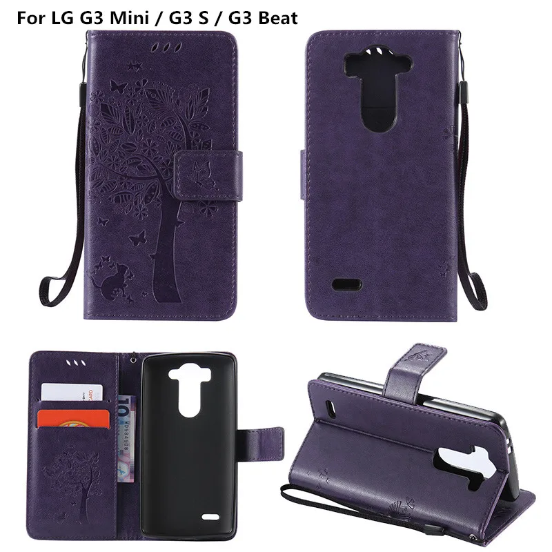 Чехол для LG G3Mini G3S 5 &quot тисненый кошелек из искусственной кожи откидной G3 Mini / S D722