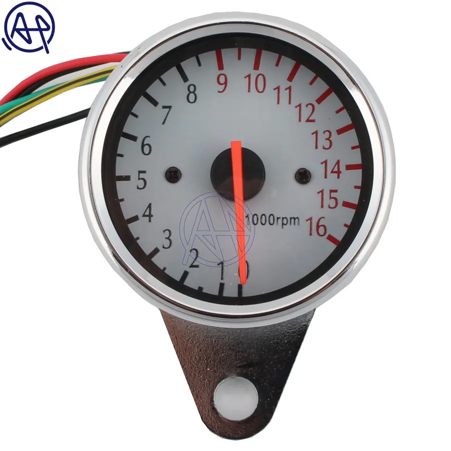 Тахометр универсальный для мотоцикла 12 В 16000 об./мин.|motorcycle tachometer gauge|tachometer