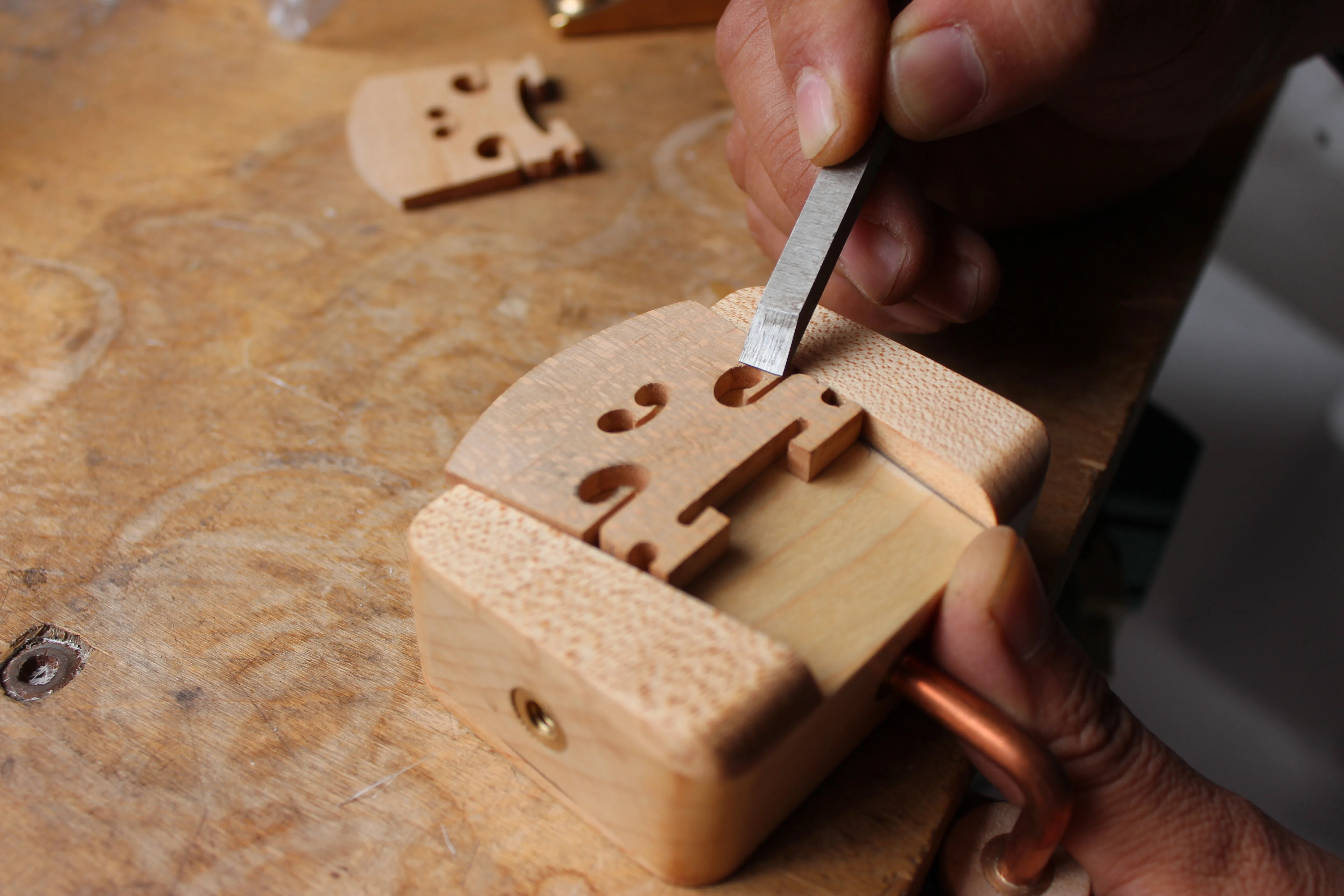 Изготовление и ремонт скрипки Виола мост зажим инструменты из твердой древесины инструмент