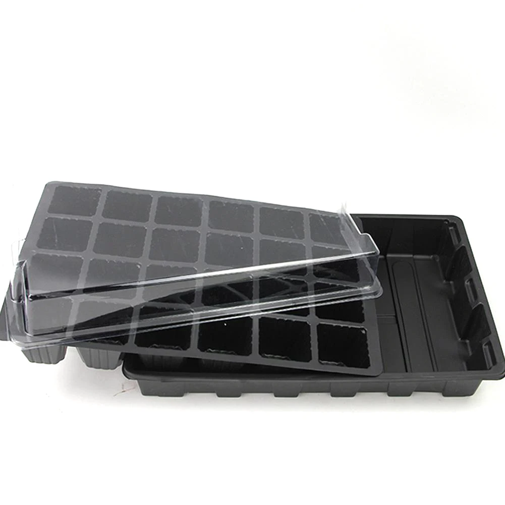 

24 Holes New Seedling Nursery Tray 3pcs/set Plastic Flower Garden Plant Pot Nursery Tray Growing Flower Box Lid Mini Greenhouse