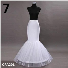 Wedding Accessories Petticoat Tulle Dress for Bridal Underskirt Mermaid Petticoat Girl Jupon Mariage Wedding Hoop Skirt - Цвет: No.7 CPA201 White