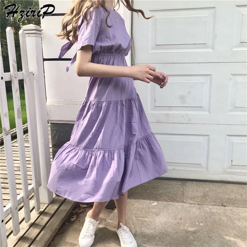 HziriP 2018 New Thin Female Solid Dress Fashion One Size Casual Summer ...