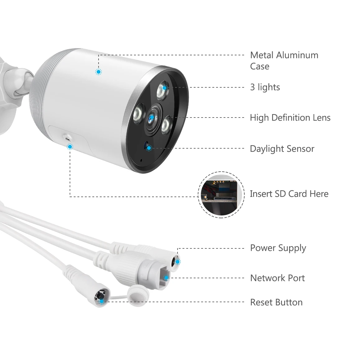 FREDI YCC365 IP Camera 1080P Waterproof Outdoor Bullet Camera Security Surveillance Camera Wireless - 33009915014