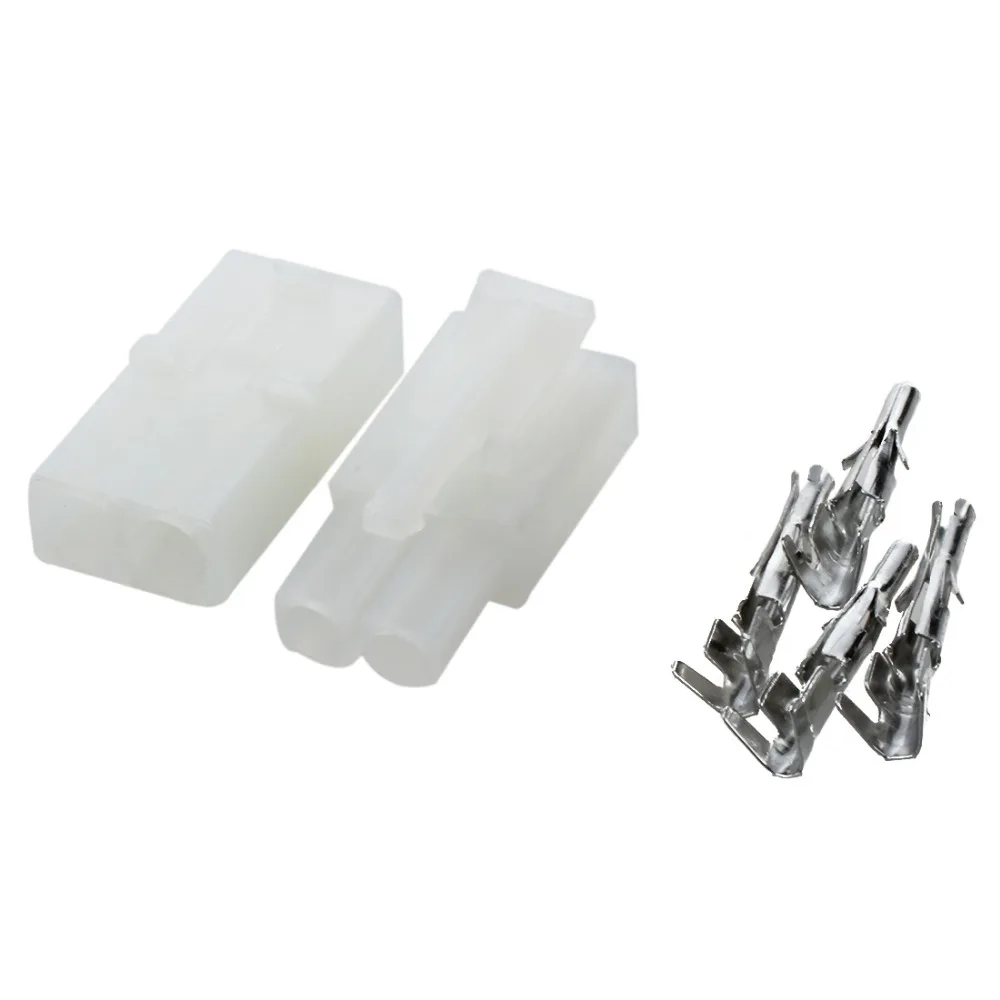

1 Set 2 Pin Male Connector Tabs 6.3 mm Motorcycle Scooter Car