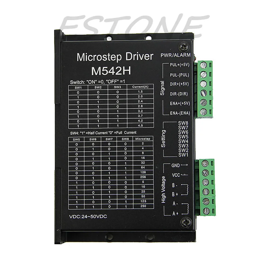 

CNC Micro-Stepping Stepper Motor Driver M542/DM542 Bi-polar 2Phase 4.5A Motor Controller Switch G08 Great Value April 4