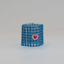 50 шт \ ЛОТ ручной работы на заказ голубое кольцо для салфеток для отеля домашнее украшение для банкета и вечеринки пластиковое украшение из страз кольца для салфеток