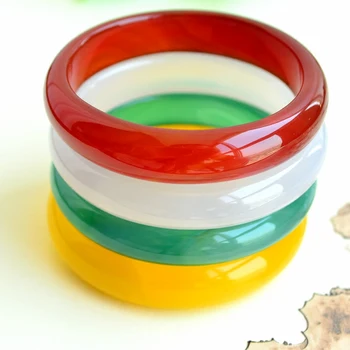 

Boutique jewelry "Bracelet Red, green, white, yellow agate bracelet, green chalcedony bracelet to send certificates