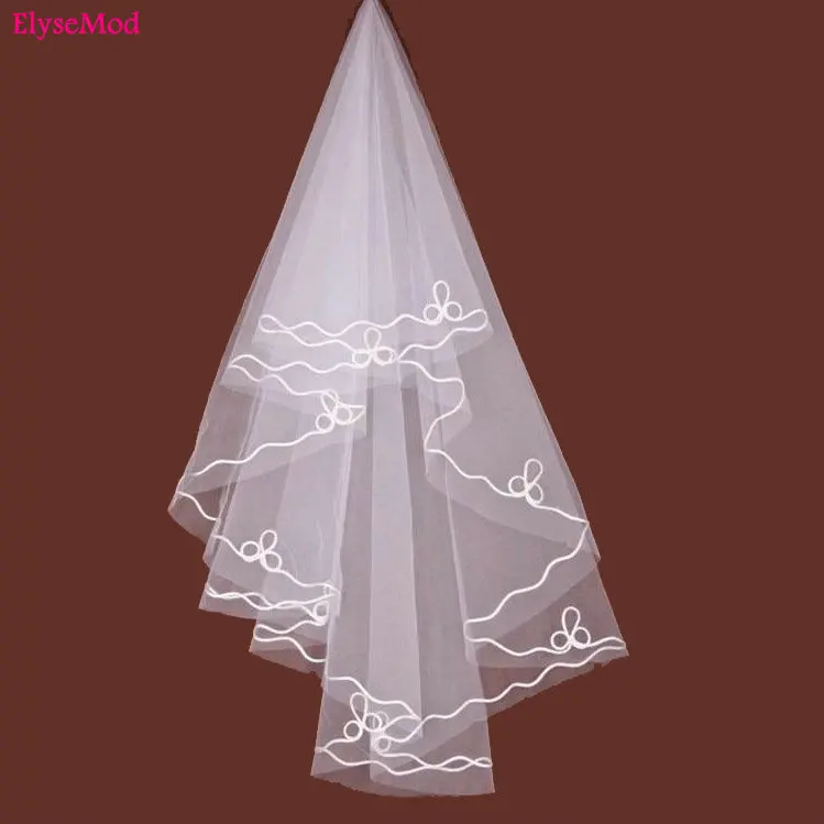 Фата свадебная короткая с кружевом 1 2 метров|velos de novia|bridal veil weddingveil wedding |