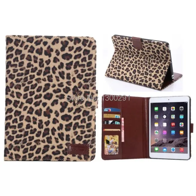 New Arrive Luxury Wallet Leather Case For ipad Mini 3/ 2/ 1 Fashion Smart Leopard Stand Cover Apple iPad mini2/mini3 | Компьютеры и