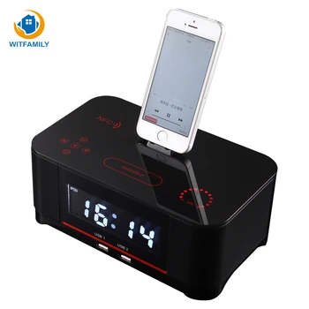 

Touch Sensing Alarm Clock Bluetooth Speaker Subwoofer Mobile Phone Into LED Display Desktop Digital Table Clocks Despertador