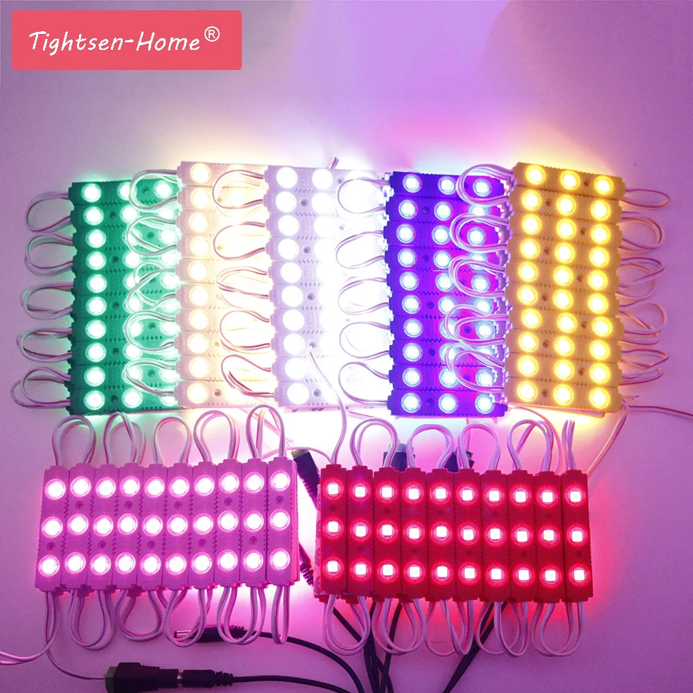 Суперъяркие светодиодные модули 5054 5050SMD 3 светодиода 12 В постоянного тока