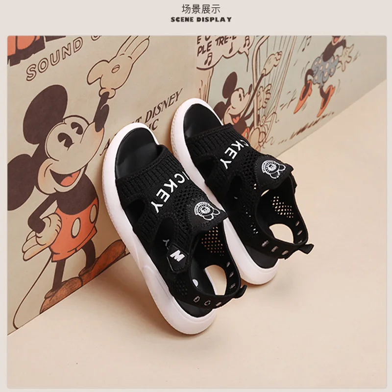 

Disney Kids boys girls shoes Spring Toddler sneakers light weight footwear Black Mesh Cute Kids 2019 New Fashion Trainers