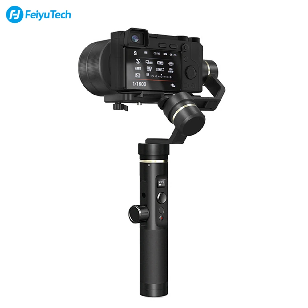 Feiyu G6 плюс стабилизатор стабилизация изображения ручной панорамирования/наклона для Canon sony подходит небольшой одноножный iphone X 8 фотоаппаратов моментальной печати 7 s bluetooth-гарнитура для смартфона GoPro Камера