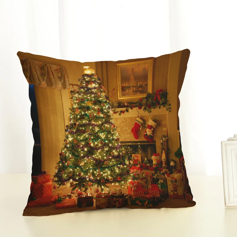 Christmas Cushion Cover Christmas Tree Decorative Cushion Covers for