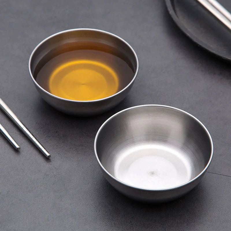 Stainless Steel Bowl 1pc Small Stainless Bowl Soy Sauce Dish Dessert Dish Kitchen Sauce Small Dip Rray Seasoning
