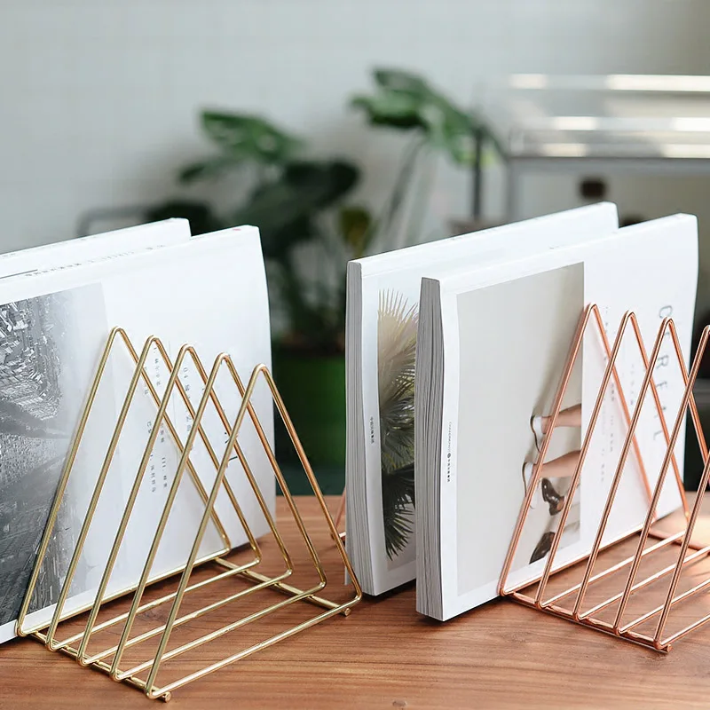 الإبداعية مفيدة الحديد رف الفن سطح المكتب تخزين الرف مجلة المنظم حامل كتب مكتب ديكور المنزل Hogard OC31