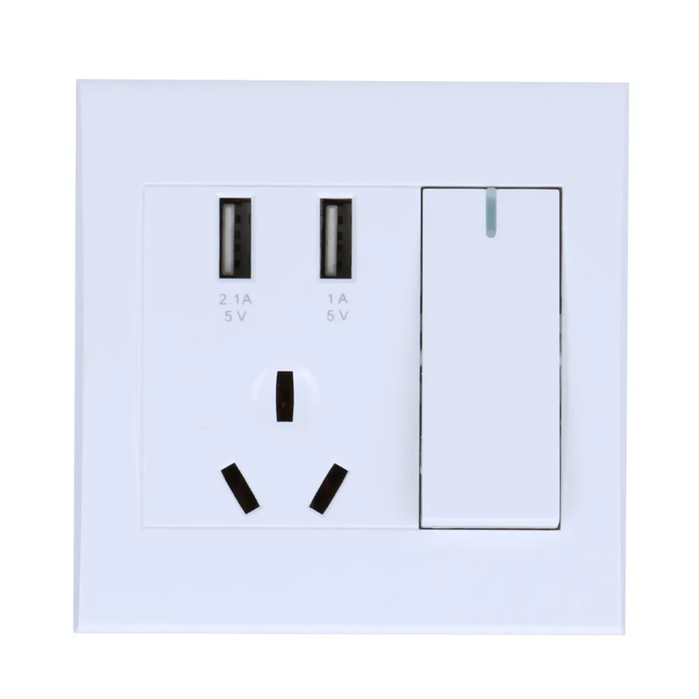 Новый двойной с usb-портом светодиодная 2.1A электрическое настенное зарядное