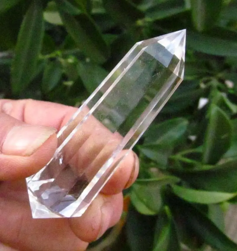 

68059+++12sided WhiteNATURAL CLEAR QUARTZ CRYSTAL POINT RAINBOW Healing