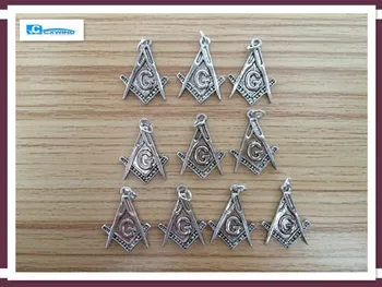 

Kinitial 10pcs 2*1.85cm Charms Masonic Mason Symbol Charm Pedant Fit Necklace Bracelet Diy Jewelry Designed by Chengxun