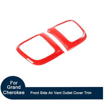 

Car Inner Front Side Air Vent Outlet Cover ABS Trim for Jeep Grand Cherokee 2017+ Accessories Red/Carbon Fiber/Sliver 2pcs(set)