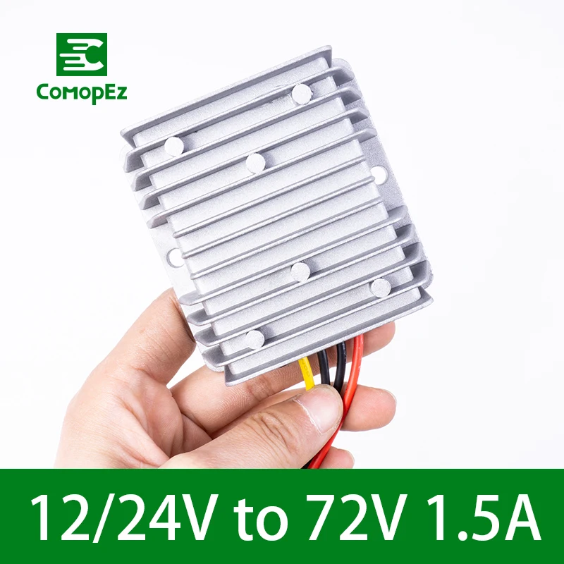 

DC DC Converter 12-24V to 72V 1.5A 108W Voltage Converters Step UP Boost Module Power Supply for Cars Radio Solar Panel