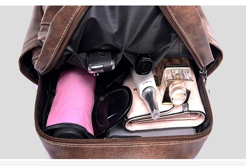 Винтажный кожаный женский рюкзак с защитой от кражи, элегантный коричневый женский модный дизайнерский рюкзак для путешествий, женский рюкзак, новинка