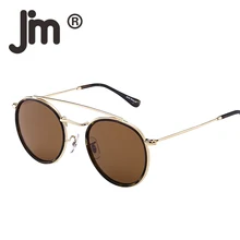 JM 10 шт./партия Массовая ретро круглые поляризованные солнцезащитные очки с металлической оправой зеркальный Круглый Объектив для мужчин и женщин