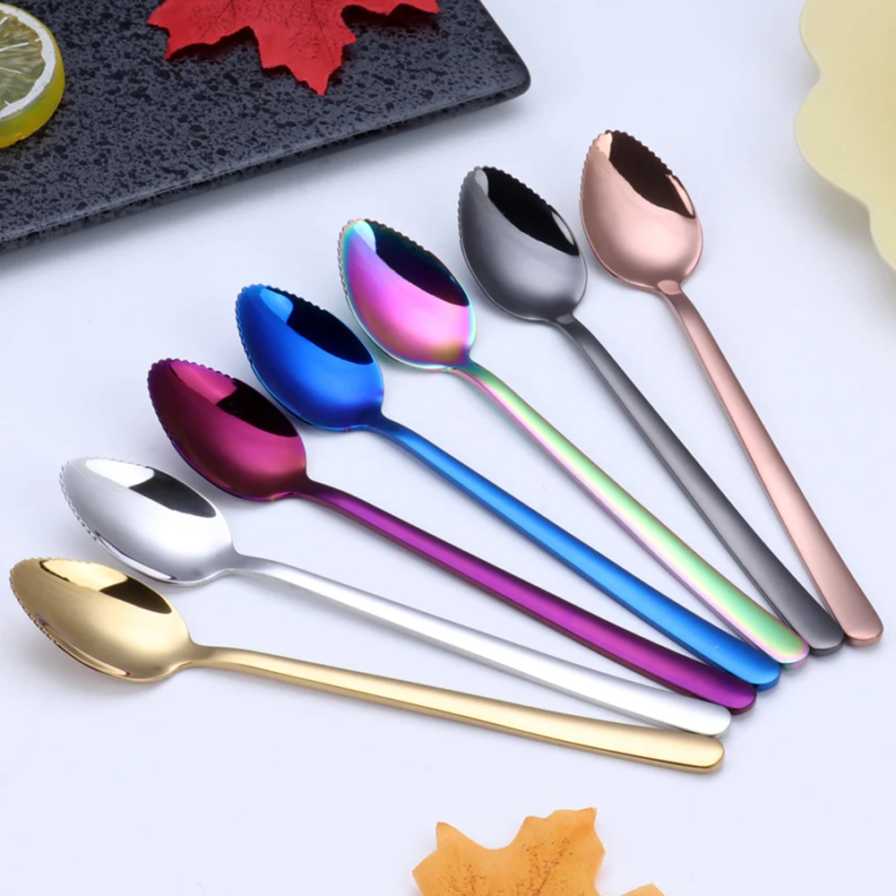 Elegant Life Stainless Steel Dessert Spoon Milk Spoons Ice Cream Spoons