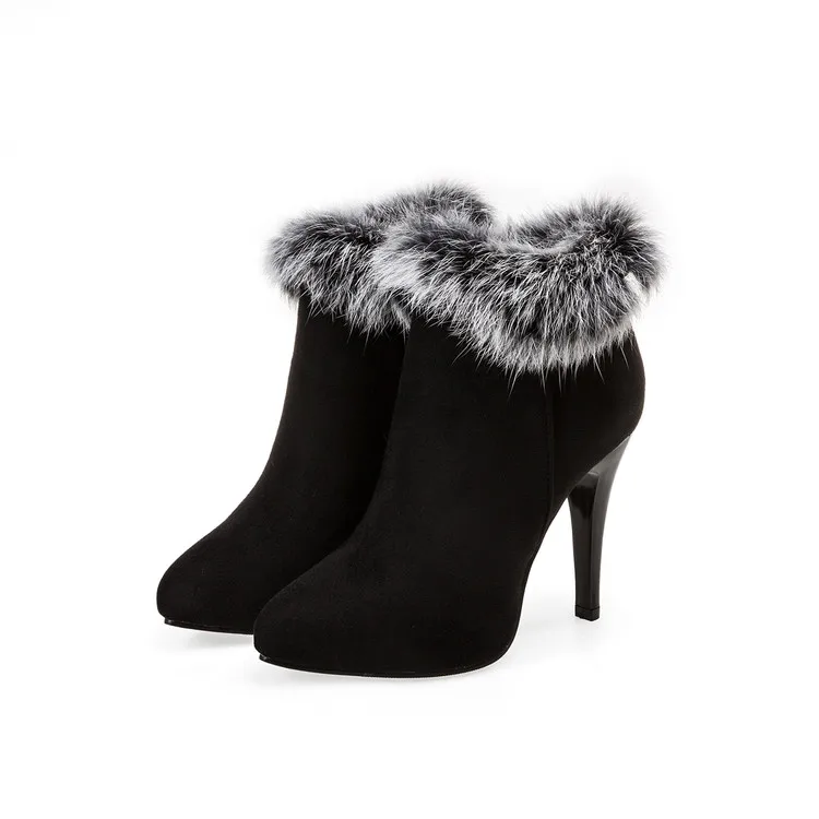 Женские зимние Ботинки на каблуке с острым носком Размеры 33 45|snow boots|fashion winter