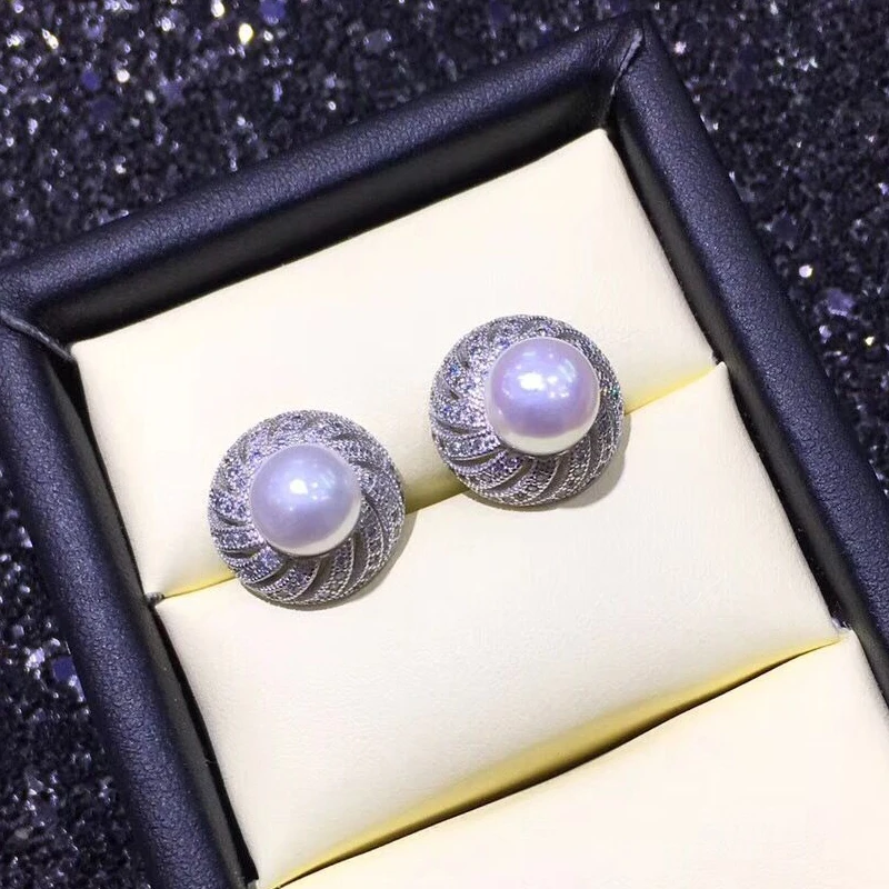 

FENASY stud earrings luxury big party freshwater pearl earrings for women 925 sterling silver earrings luxury wedding jewelry