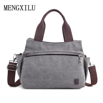 

Canvas Women Handbag Female Casual Totes Solid Messenger Shoulder Bags for Women Canvas Bag Large Capacity Ladies Shoulder Bags