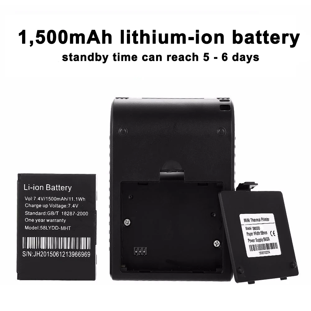 NT 1805DD 58 мм Bluetooth Термальный чековый принтер для Android и IOS 1805LD мини Мобильный POS