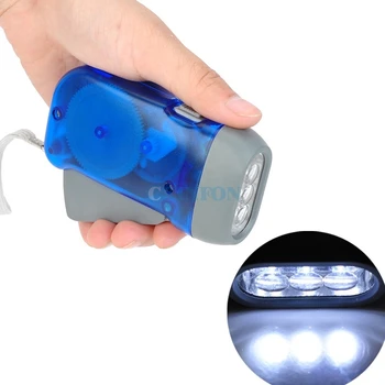 

DHL 50PCS 3 LEDs Hand Pressing Flashlight Traveling Torch Light Manual Generator Fit for Xmas Gifts